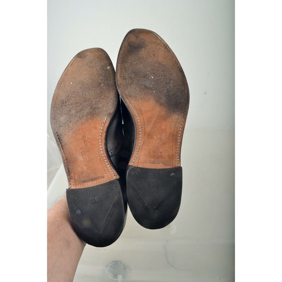 ALLEN EDMONDS CHESTER US 12 A BLACK LEATHER WINGTIP CLOSED VAMP - Picture 5 of 8